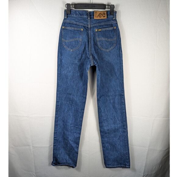Lee Jeans 26x36 High Rise Straight Leg Denim Pants Made in USA 100% Cotton 90s - Picture 2 of 6